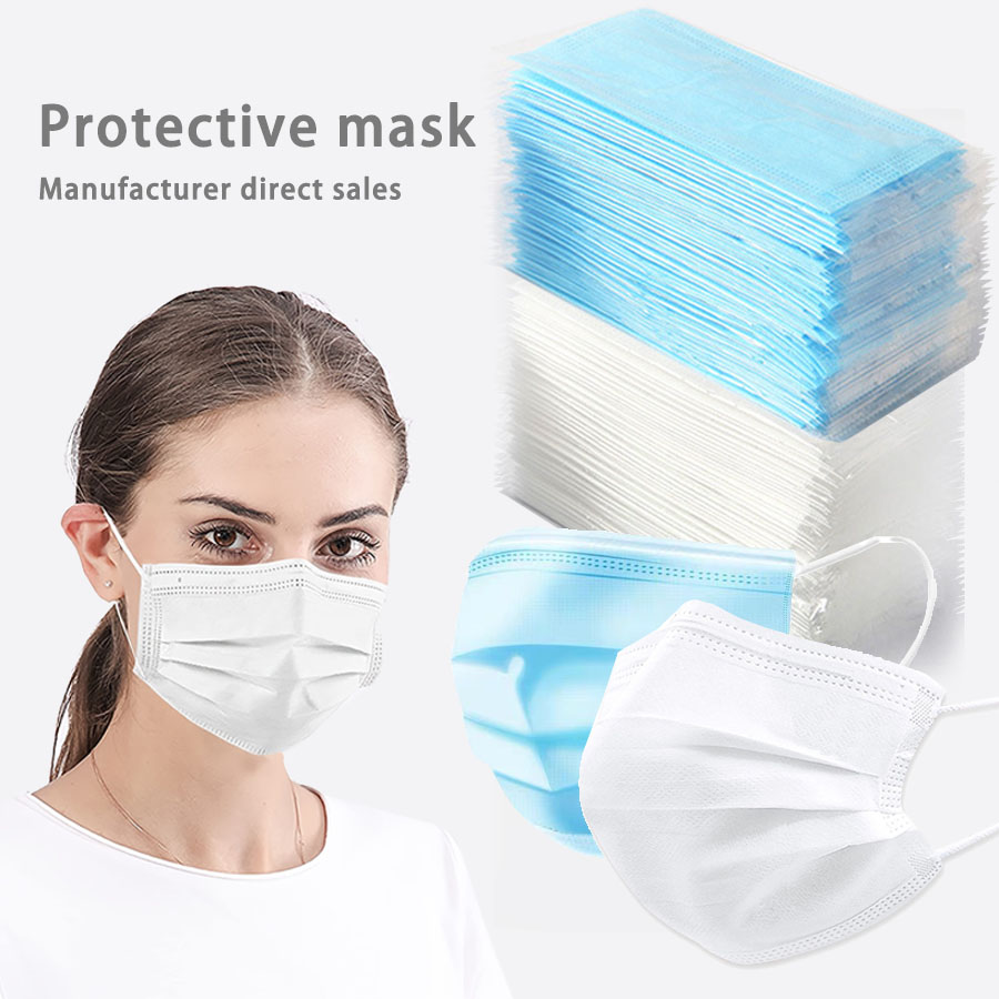 50/100Pcs Disposable Mask for  - Disposable Mask Blue reseña y precio