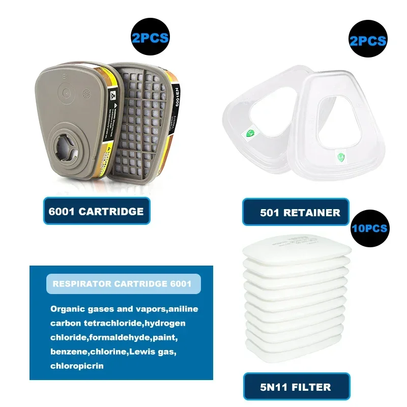 6001 6006 Respirator Cartridge - Dust Mask Construction reseña y precio