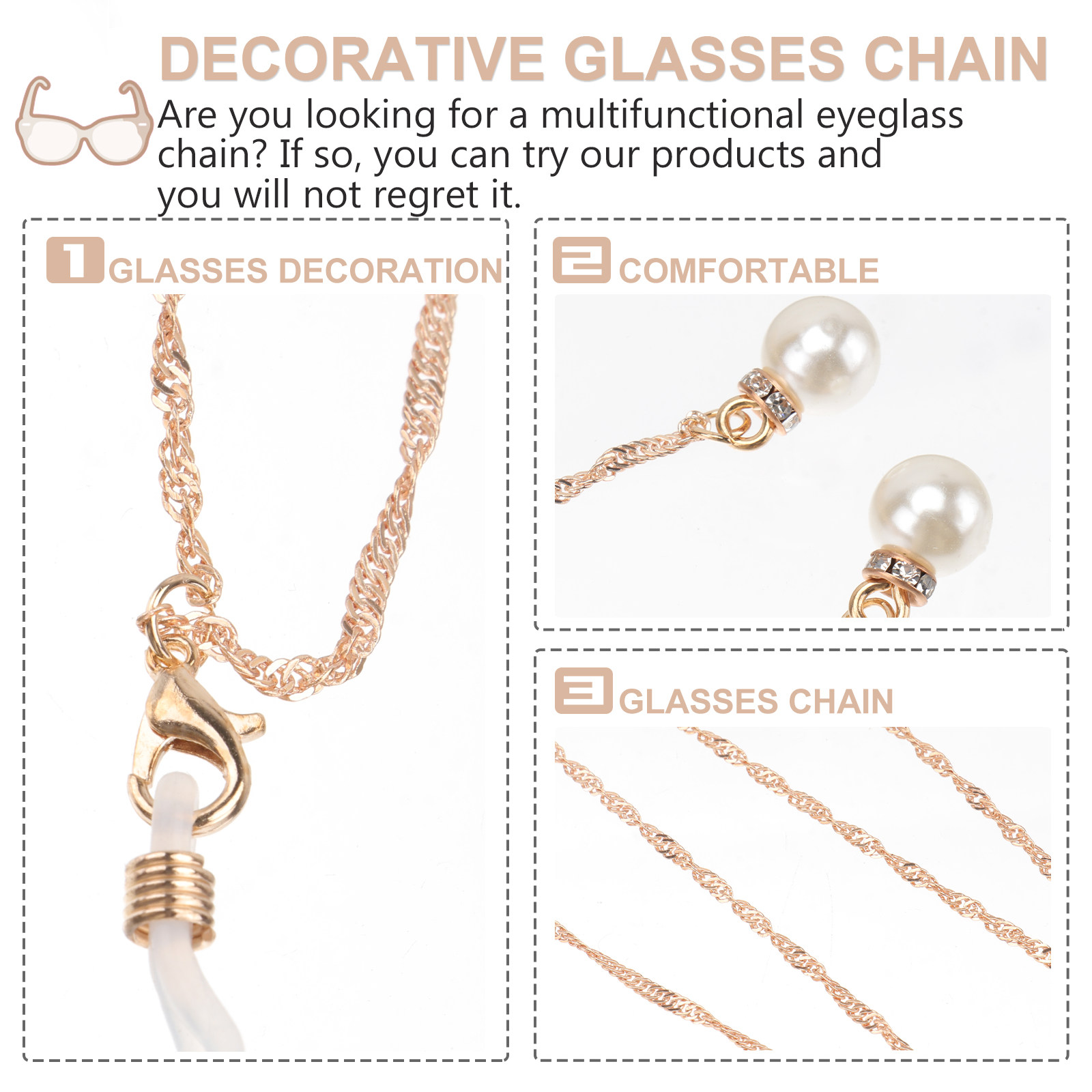 1Pcs Pearl Glasses Chain Styli - Mask Chain Holder reseña y precio