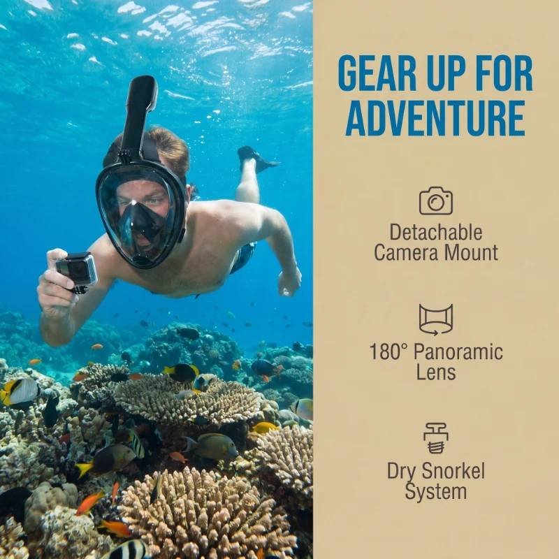 Underwater Scuba Anti Fog Full - Anti Pollution Mask reseña y precio