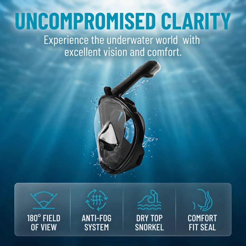 Underwater Scuba Anti Fog Full - Anti Pollution Mask reseña y precio