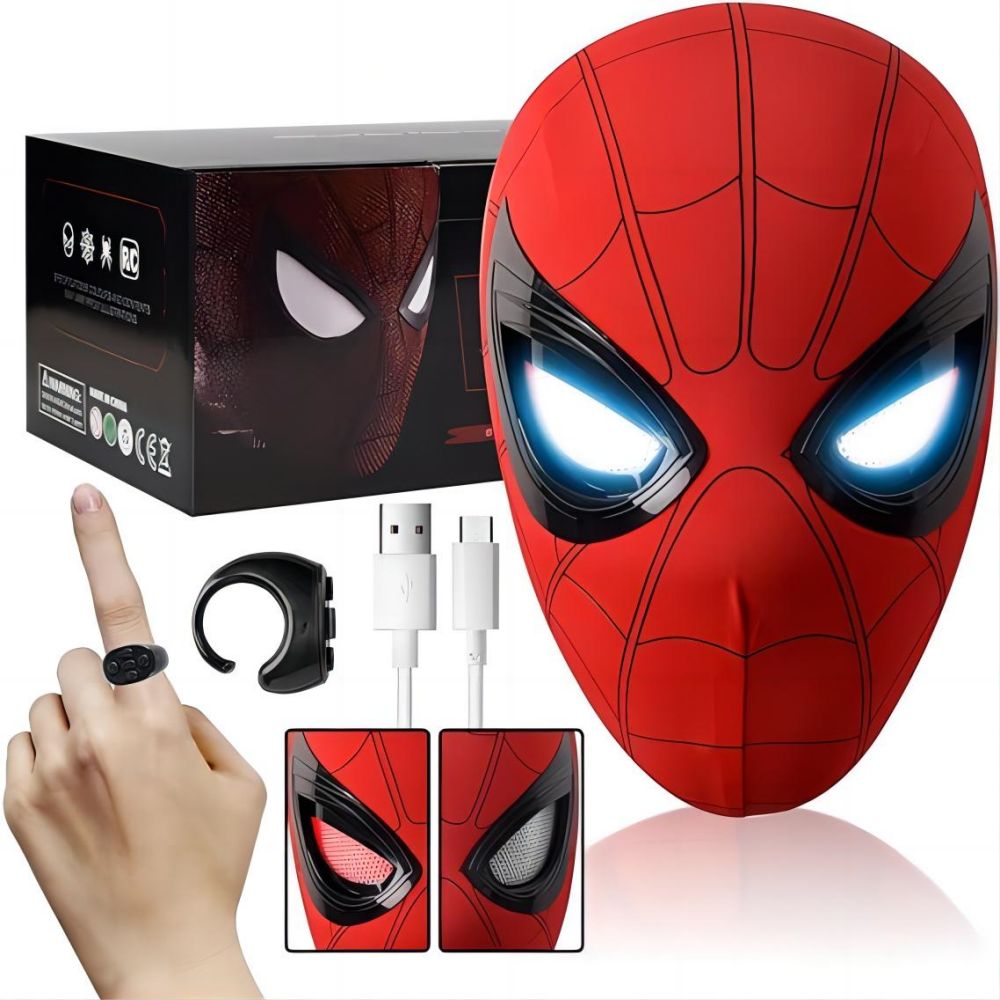 Movie Spidey Mask Eyes Glowing - Kids Face Mask reseña y precio