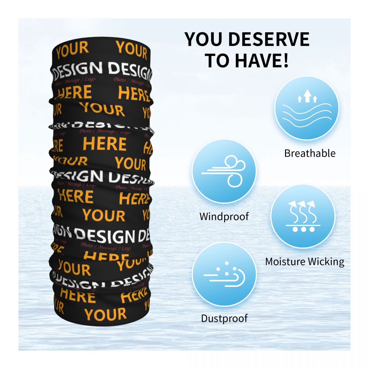 Custom Your Design Here Bandan - Neck Gaiter Face Cover reseña y precio