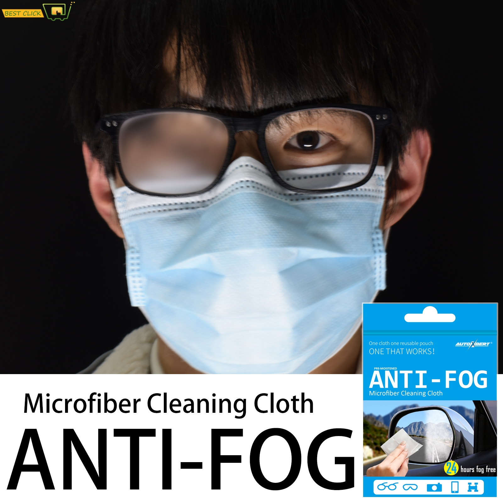 Reusable Anti-Fog Lens Wipes A - Cloth Face Mask Washable reseña y precio