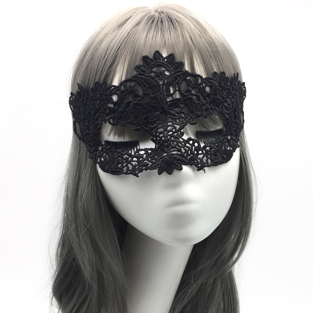 2pcs Elegant Black Lace Masque - Black Face Mask Pack reseña y precio