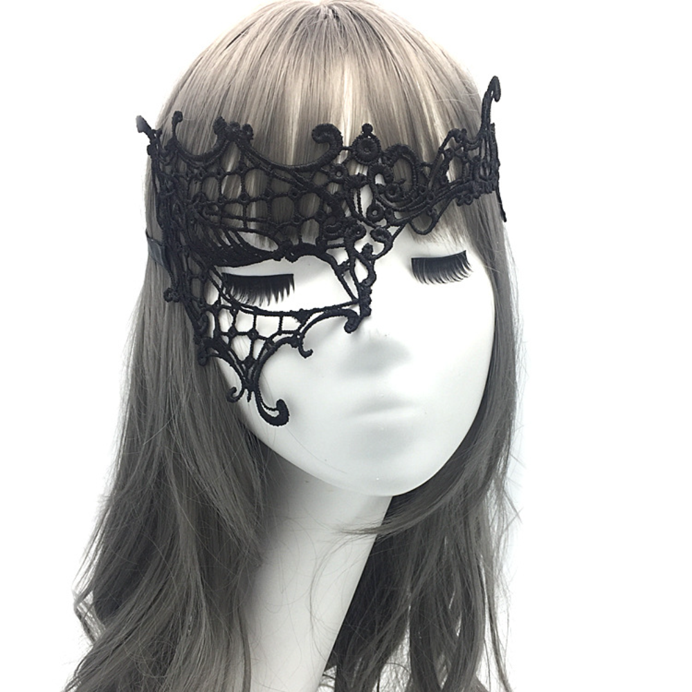 2pcs Elegant Black Lace Masque - Black Face Mask Pack reseña y precio