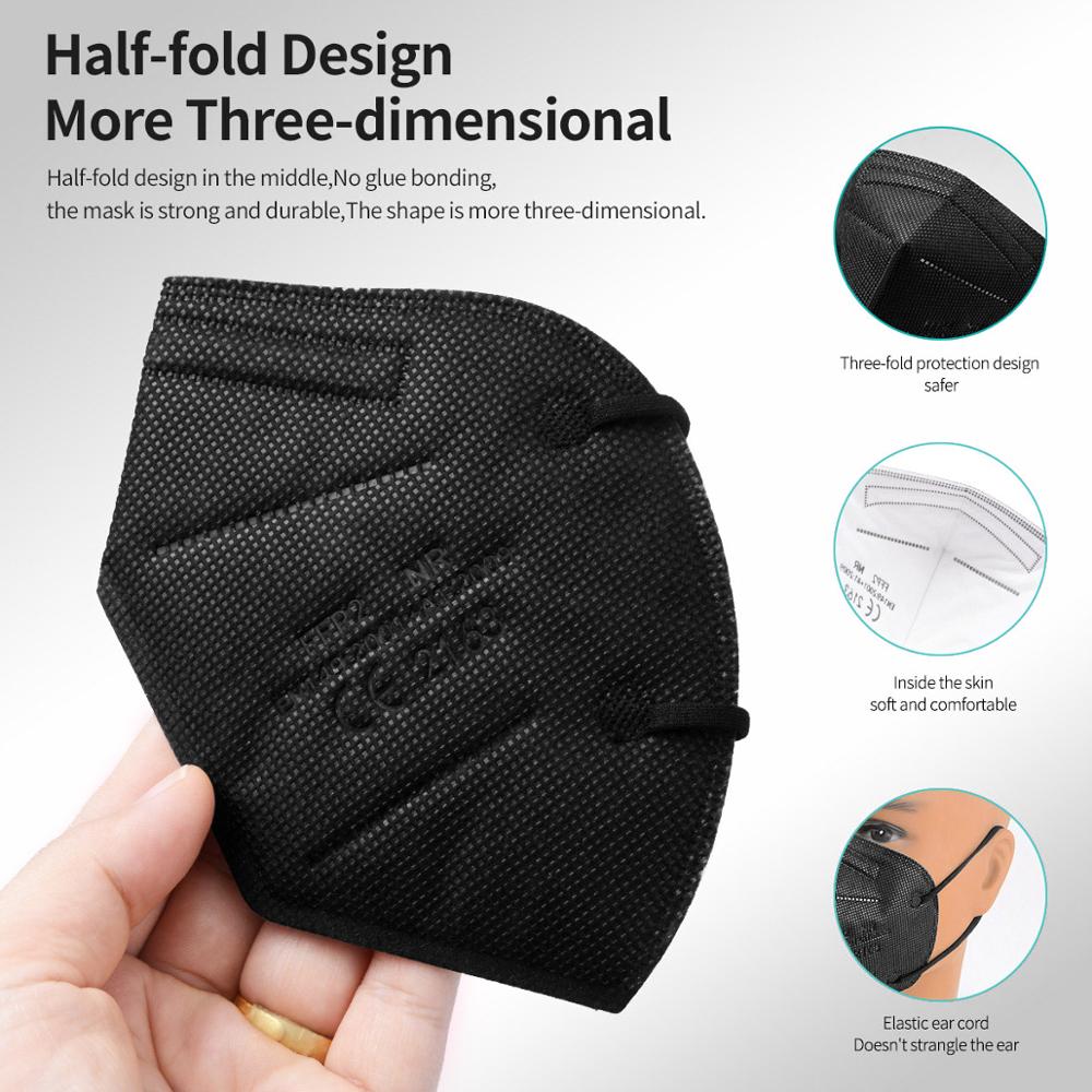 10-100Pcs FFP2 Masks KN95 Masc - Kn95 Respirator Mask reseña y precio