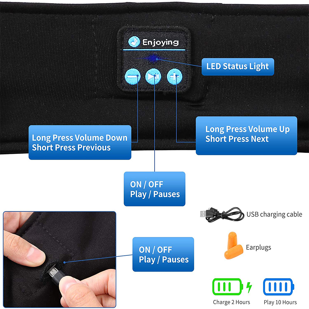 Sleep Eye Mask with Bluetooth  - Mask Lanyard Adjustable reseña y precio