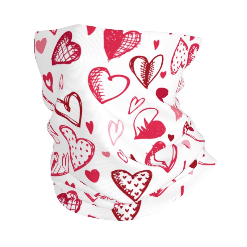 Pink Red Love Hearts Bandana N - Neck Gaiter Face Cover reseña y precio