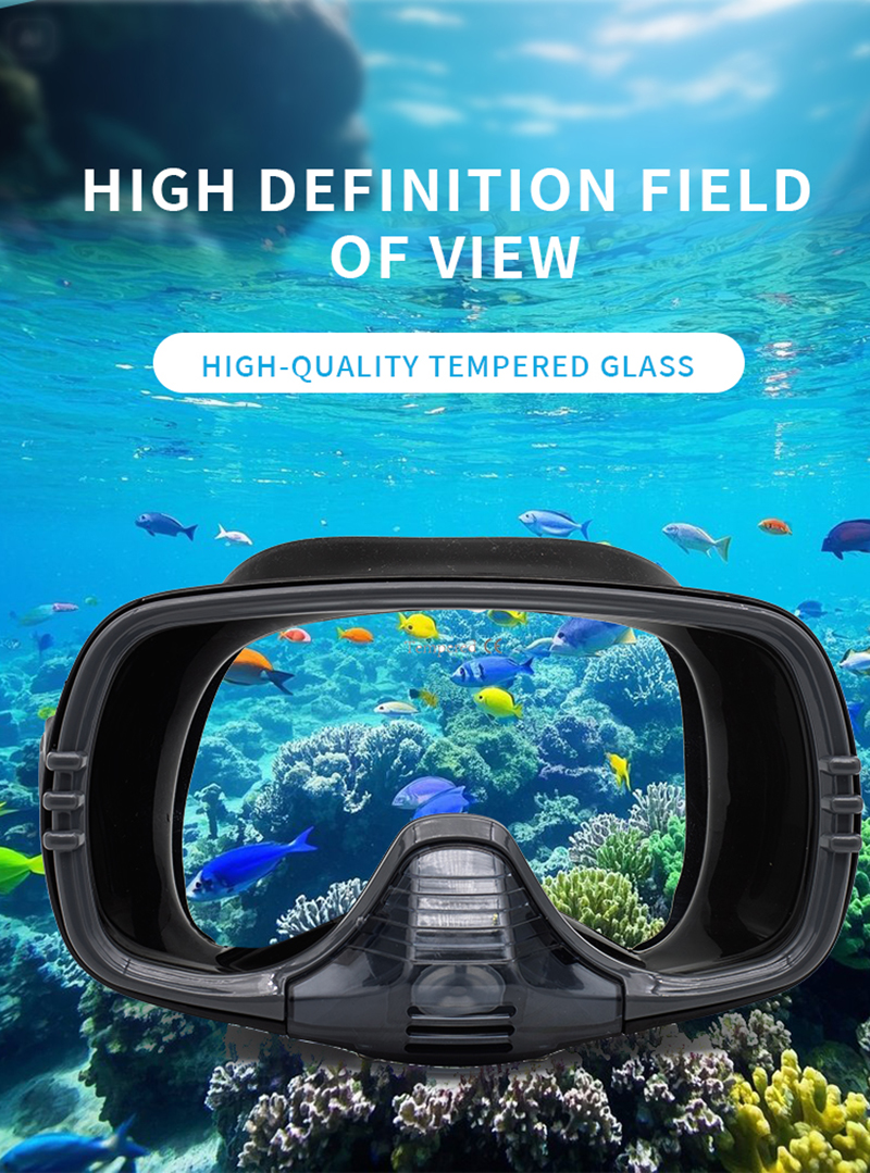 New Large Frame Diving Mask wi - Silicone Mask Bracket reseña y precio