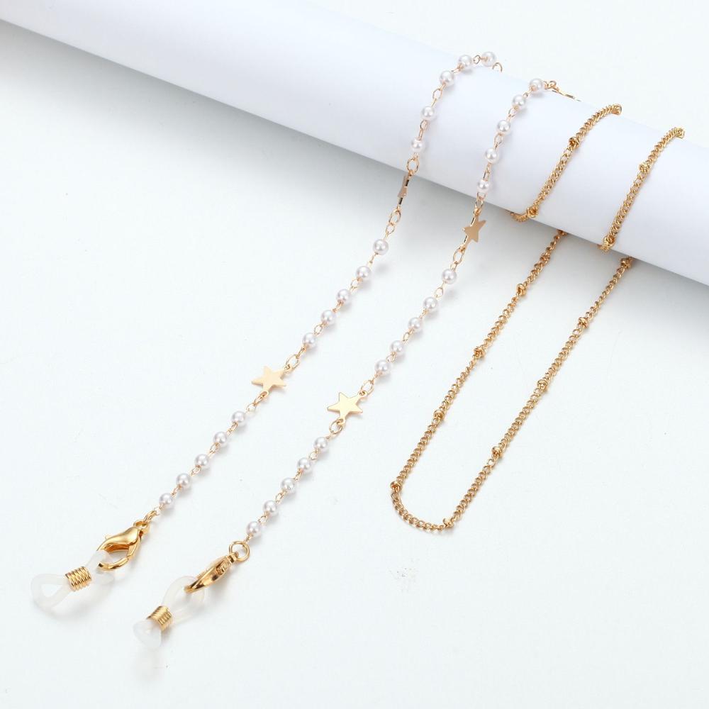 Jewelry Disc Metal Pearl Hangi - Mask Chain Holder reseña y precio