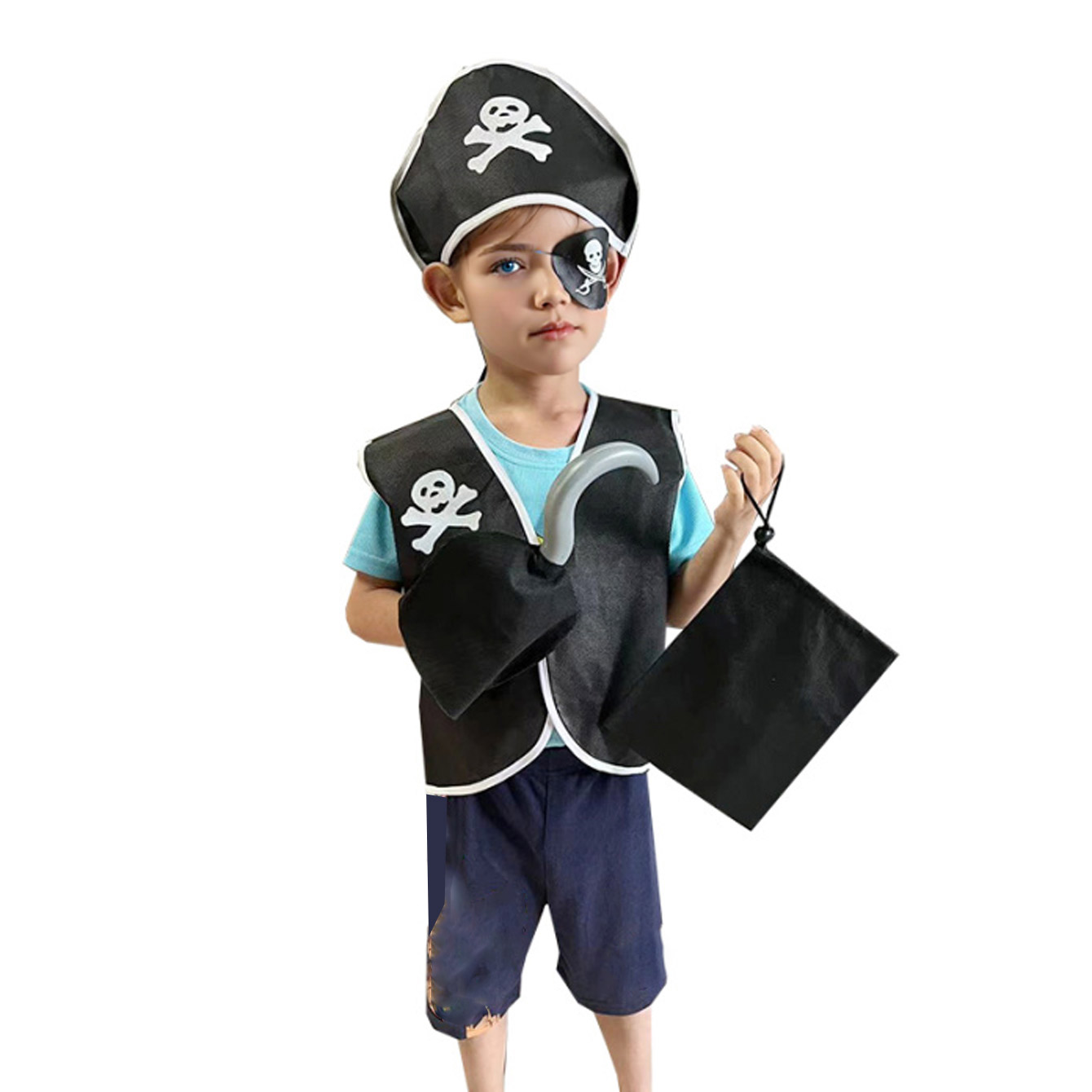 Carnival Boys Pirate Costume C - Black Face Mask Pack reseña y precio