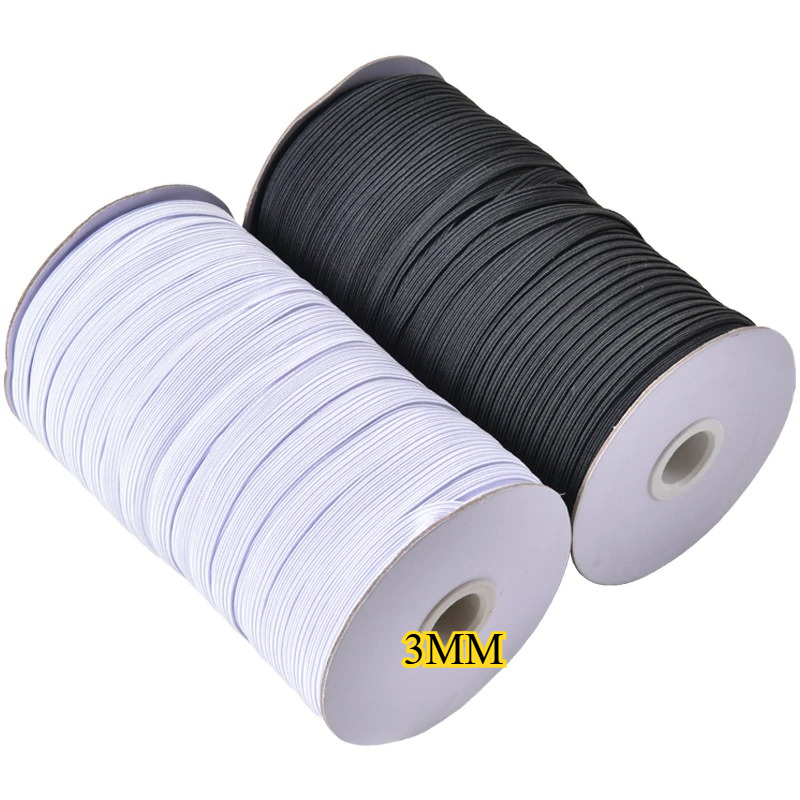 White Black 3mm Flat Elastic B - Mask Lanyard Adjustable reseña y precio
