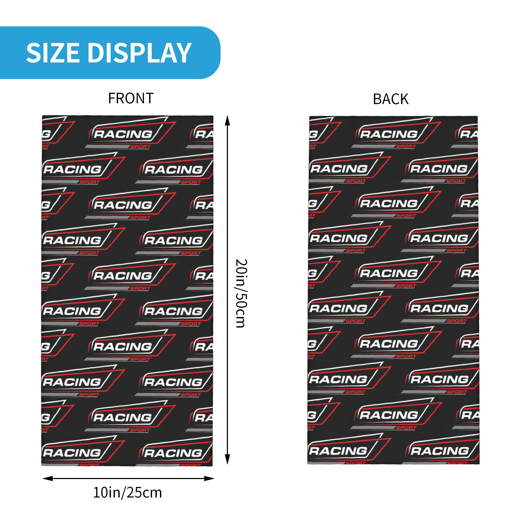 Custom Racing Speed Race Banda - Neck Gaiter Face Cover reseña y precio