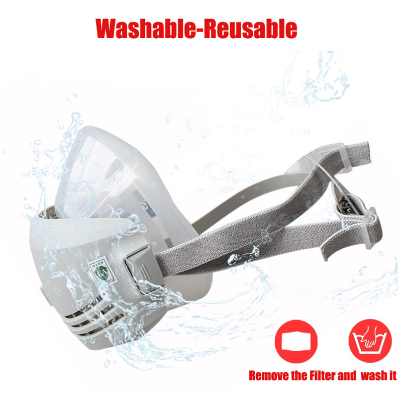 Silicone Dust-proof Gas Mask R - Respirator Half Face reseña y precio