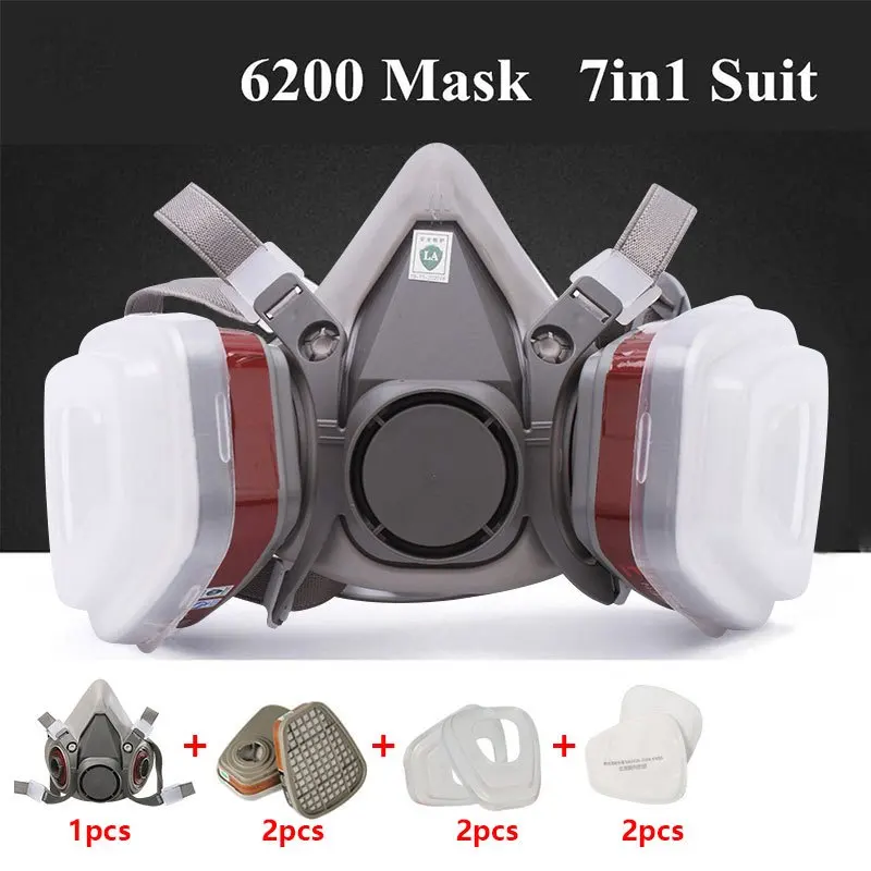 6200 7 in1 Gas Mask Gas-Proof  - Respirator Half Face reseña y precio