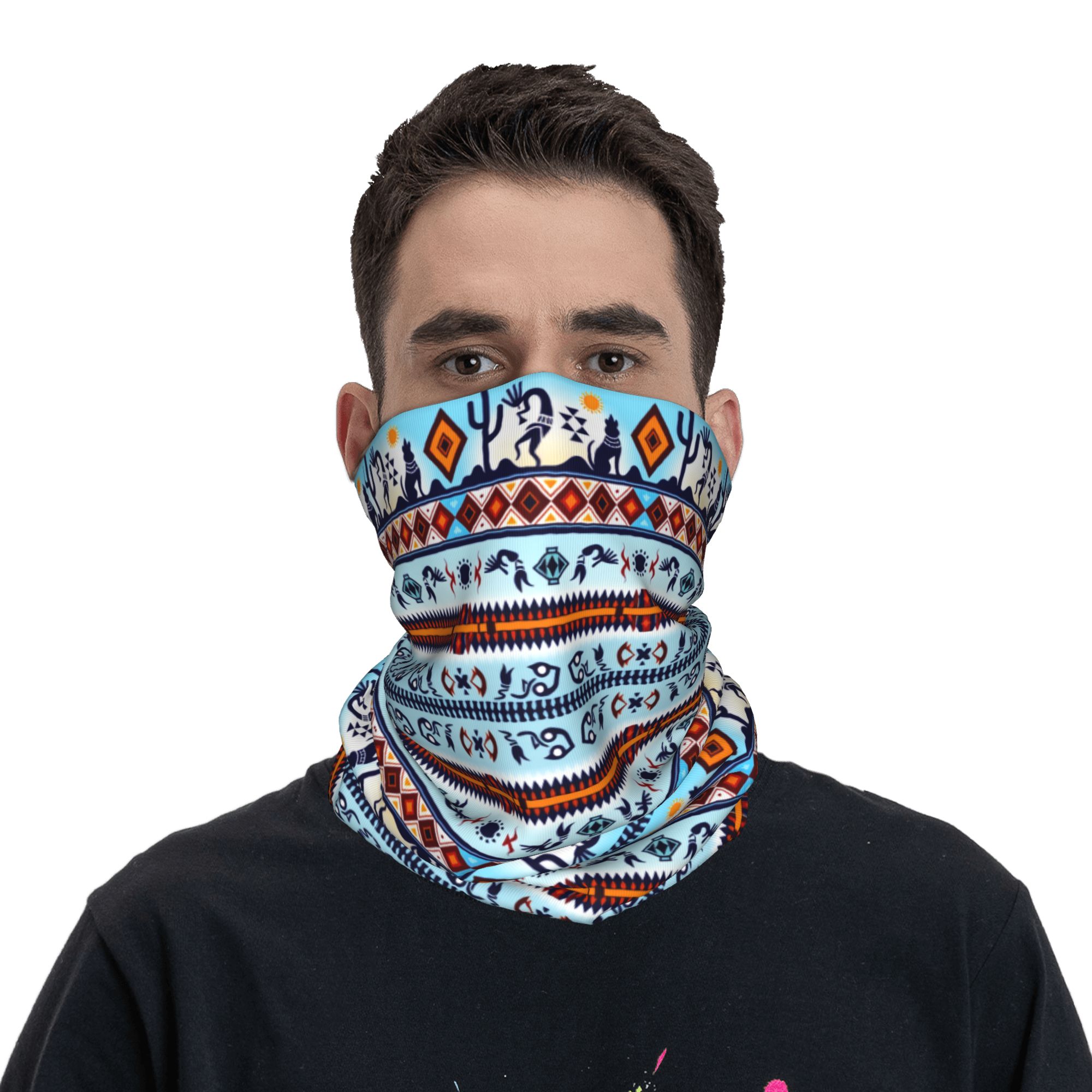 Custom Kokopelli Hohokam Treas - Neck Gaiter Face Cover reseña y precio