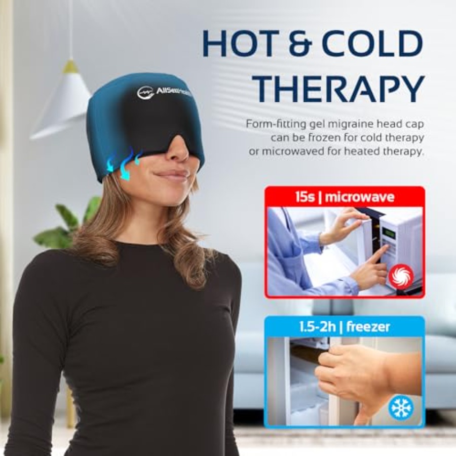 Migraine Relief Cap Ice Head W - Black Face Mask Pack reseña y precio